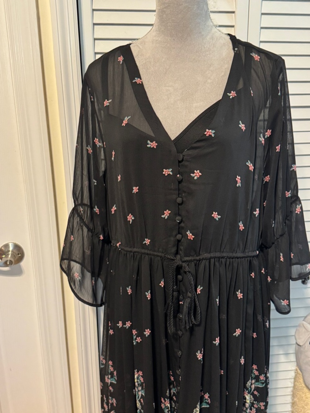 Torrid Maxi Dress Sheer with Detached Slip 1X - Picture 7 of 7
